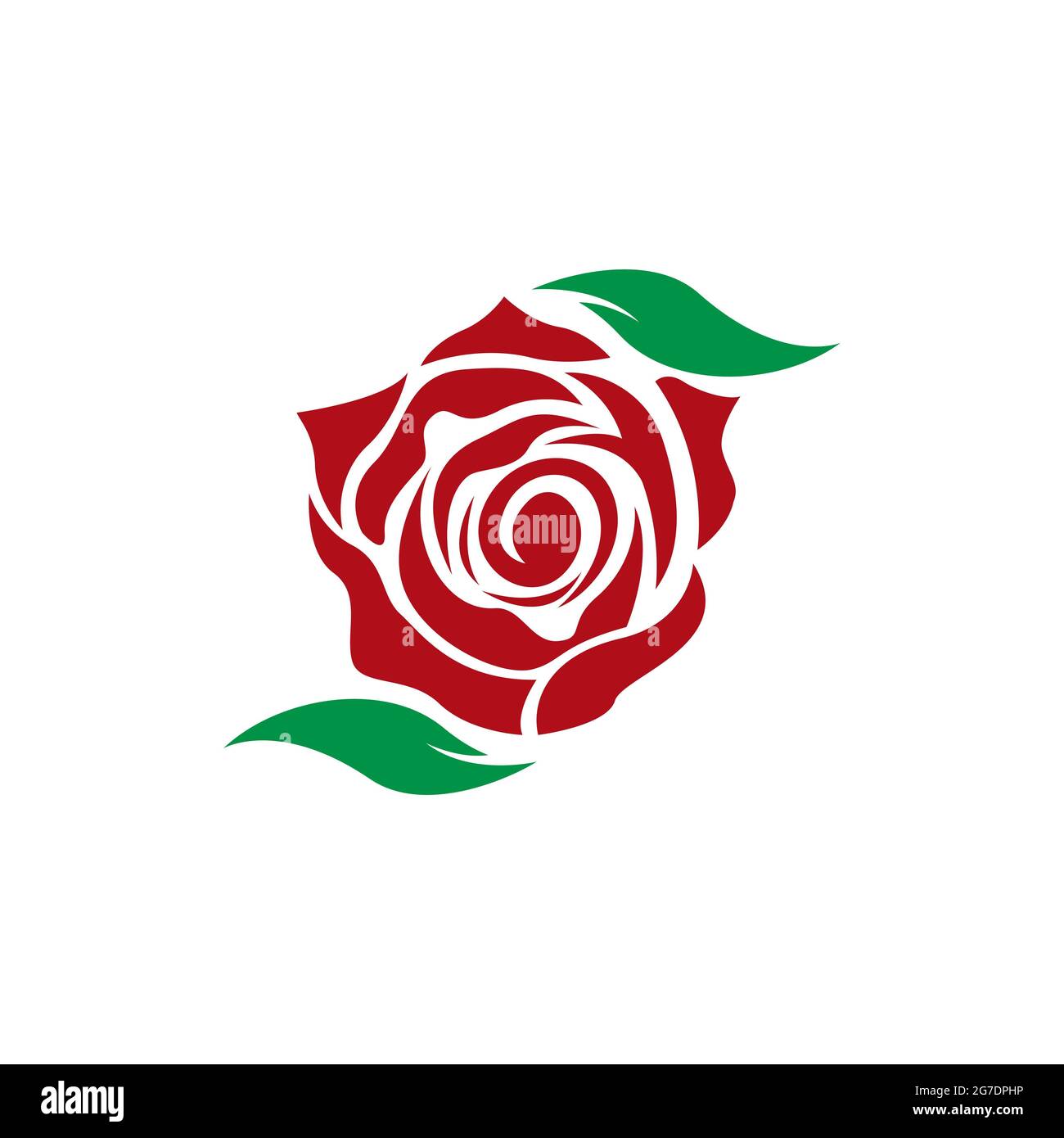 Rose flower Logo Template vector icon illustration Stock Photo - Alamy