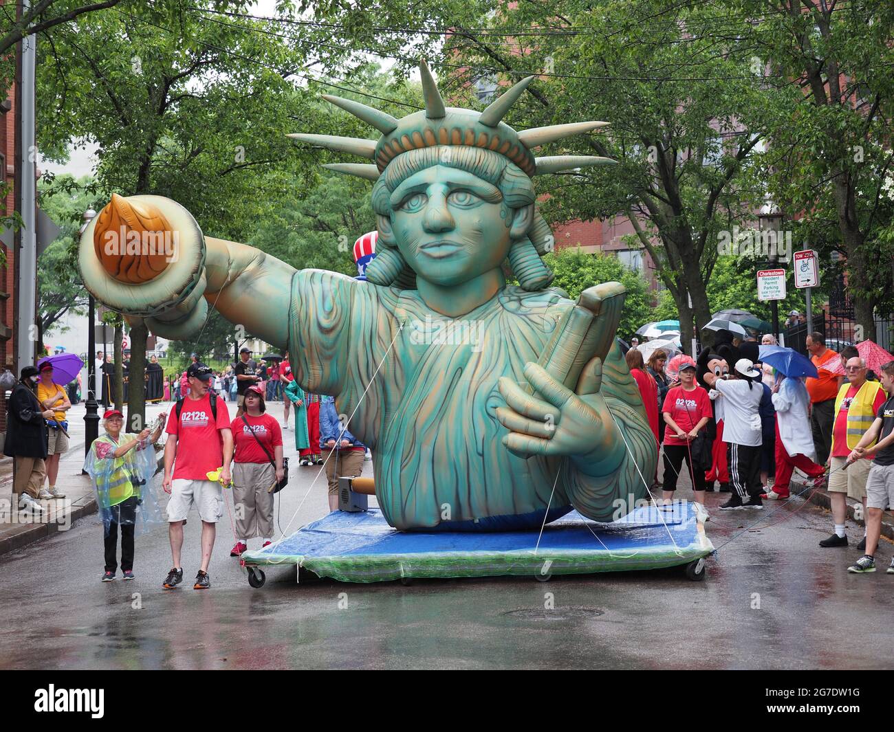Image of the 2019 Bunker Hill Day Parade in Boston, Massachusetts Stock