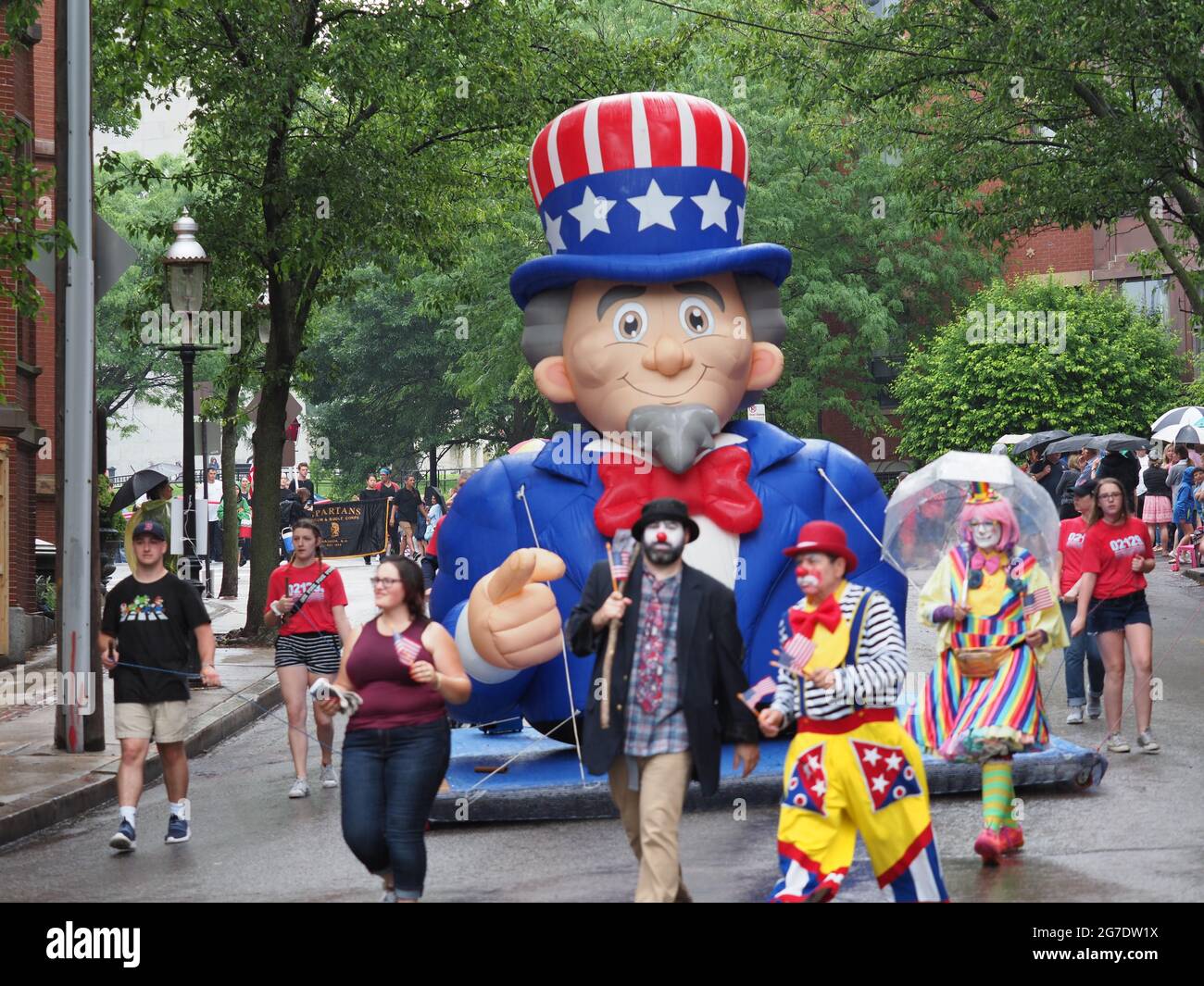 Image of the 2019 Bunker Hill Day Parade in Boston, Massachusetts Stock