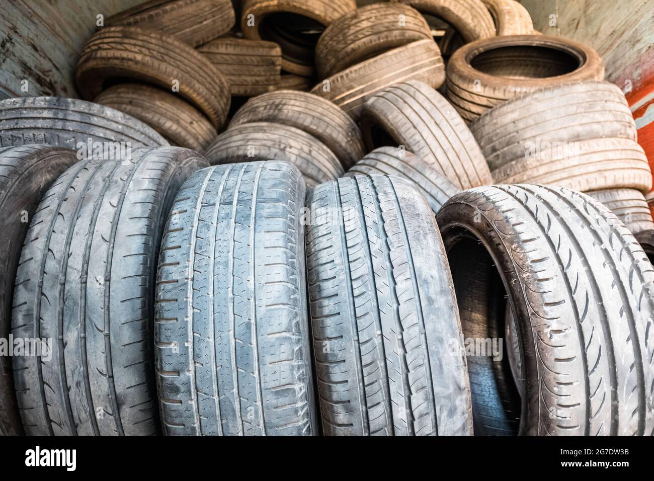 Rubber tires pollute the air in cities, they are retired to be recycled