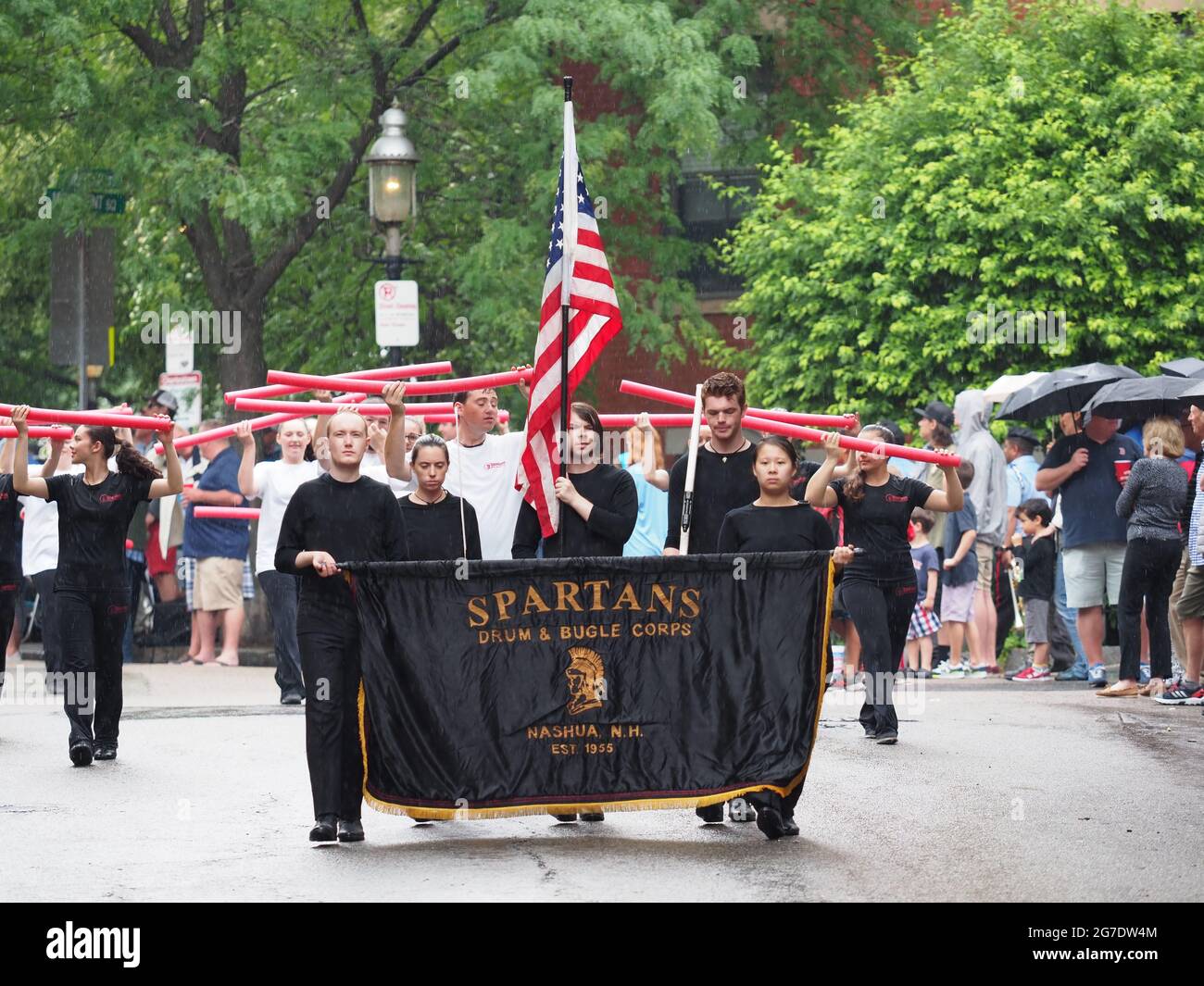 Image of the 2019 Bunker Hill Day Parade in Boston, Massachusetts Stock