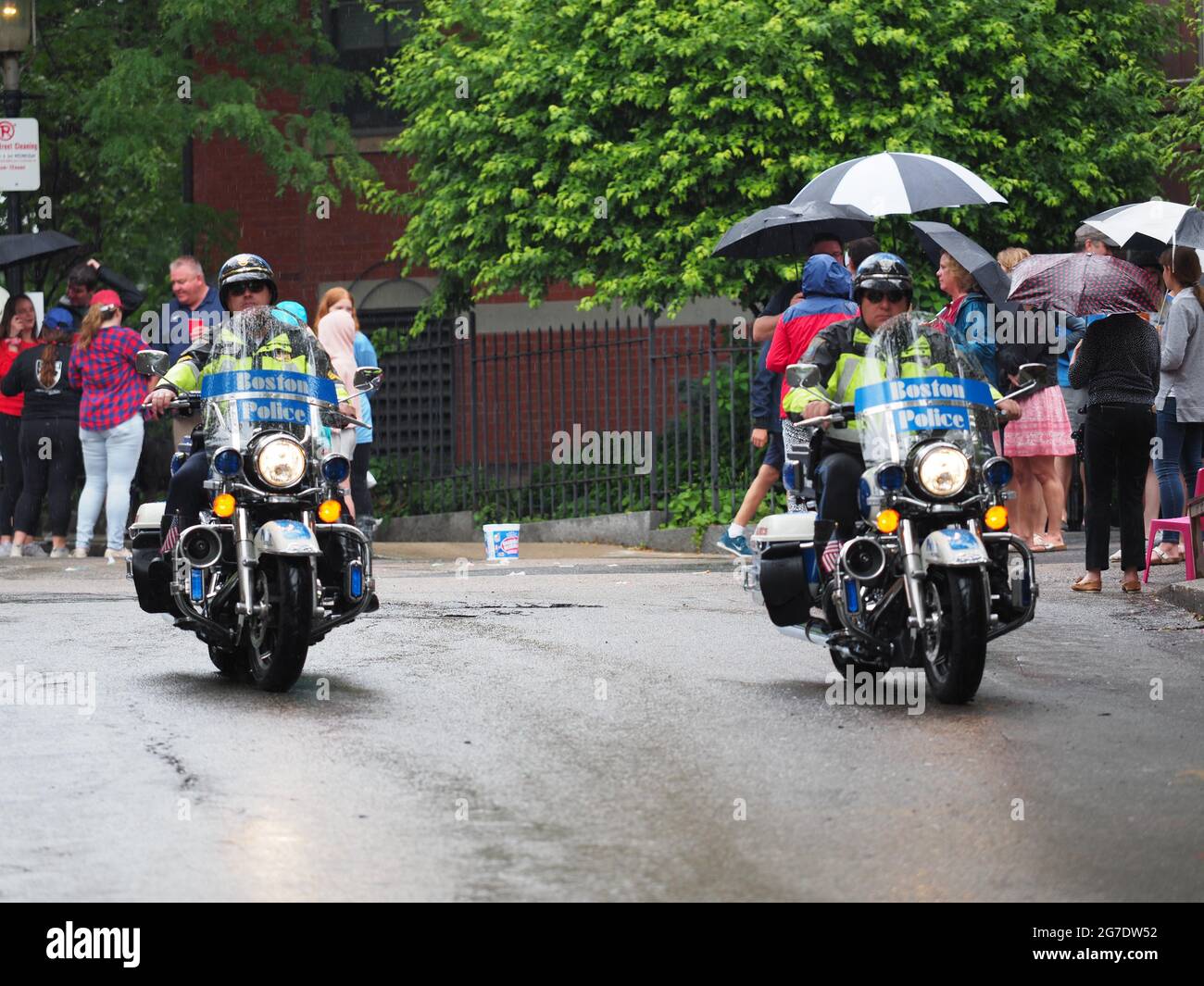 Image of the 2019 Bunker Hill Day Parade in Boston, Massachusetts Stock