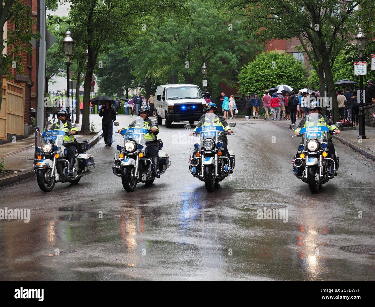 Image of the 2019 Bunker Hill Day Parade in Boston, Massachusetts Stock