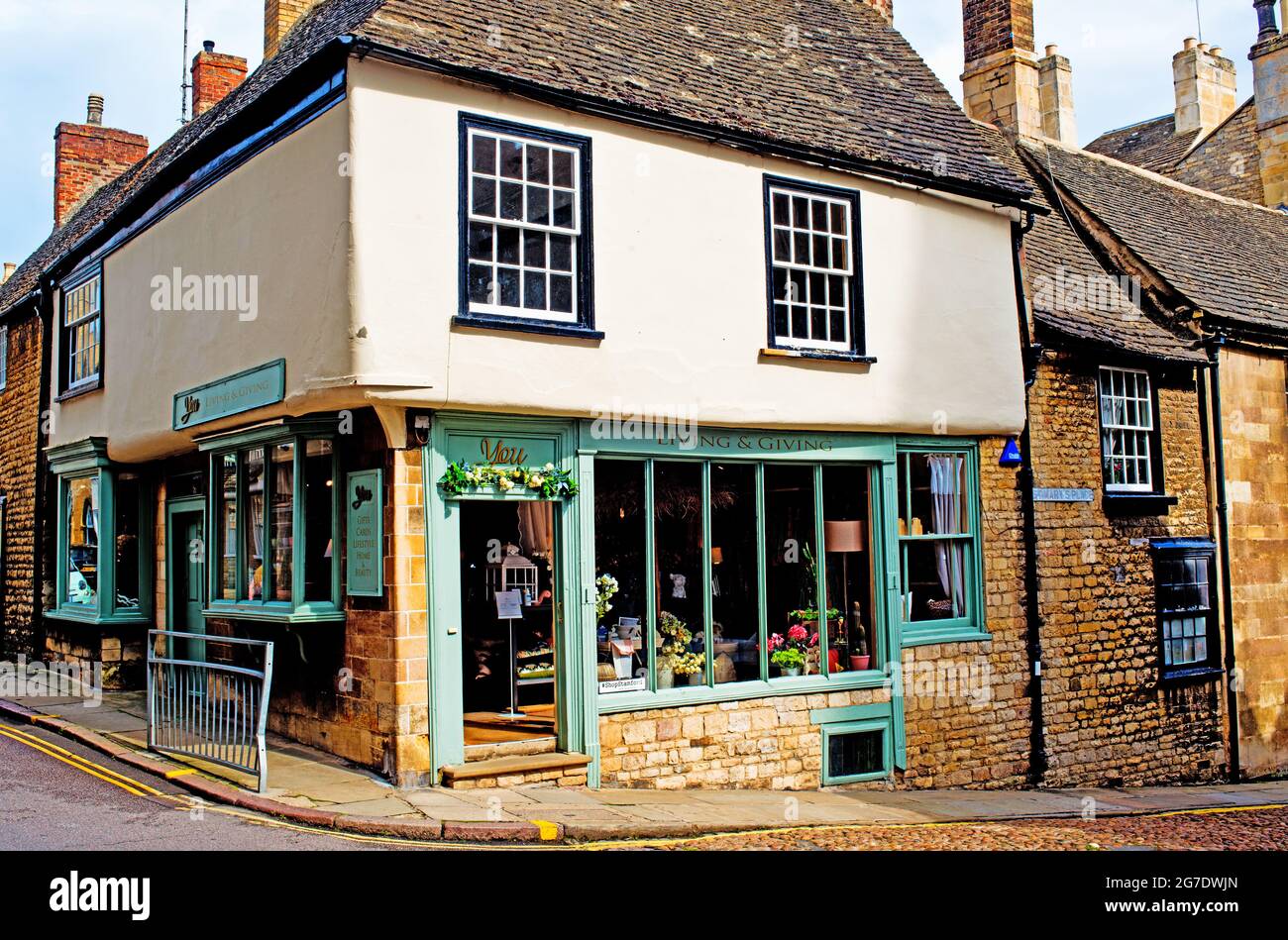 Gift shop, St Marys Street, Stamford, Lincolnshire, England Stock Photo