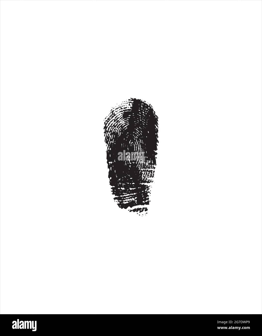 Fingerprint vector illustration. Black silhouette isolated on white ...