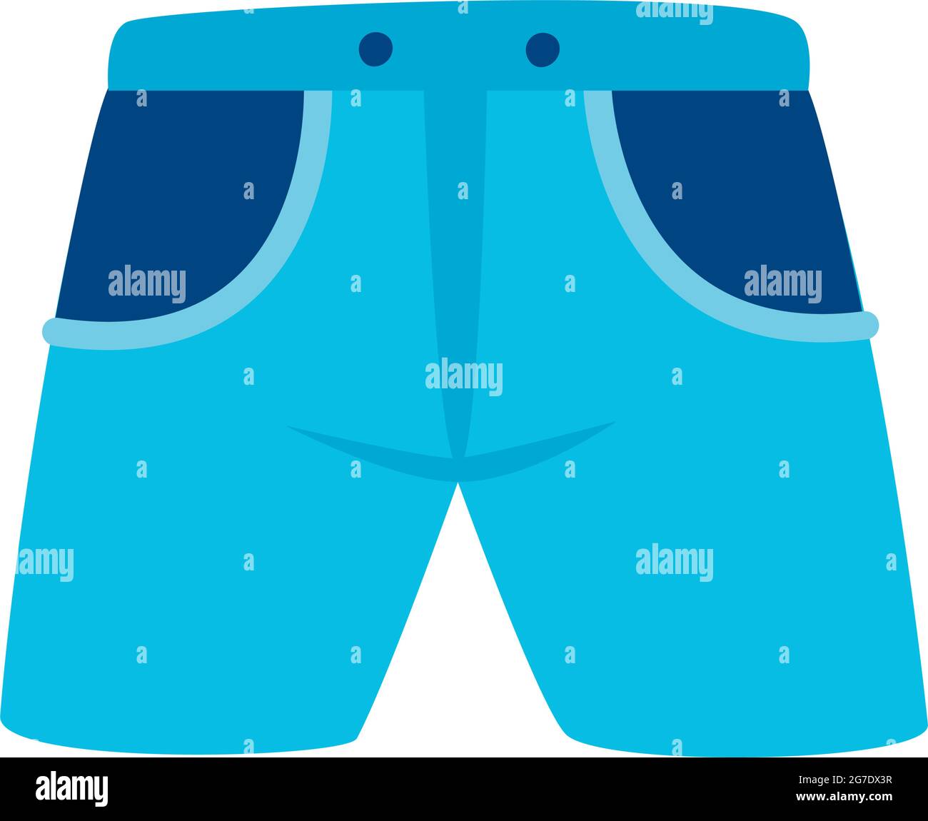 blue shorts pants summer season Stock Vector