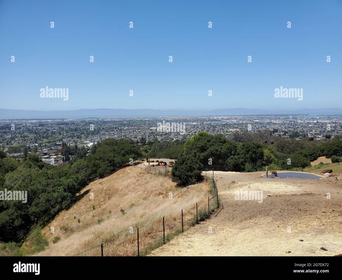 Aerial view of the Oakland Hills, Oakland, California, May 18, 2021. () Stock Photo
