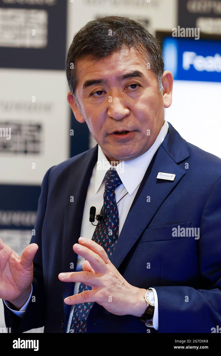 Tokyo, Japan. 13th July, 2021. Airweave Inc. Chairman and CEO 