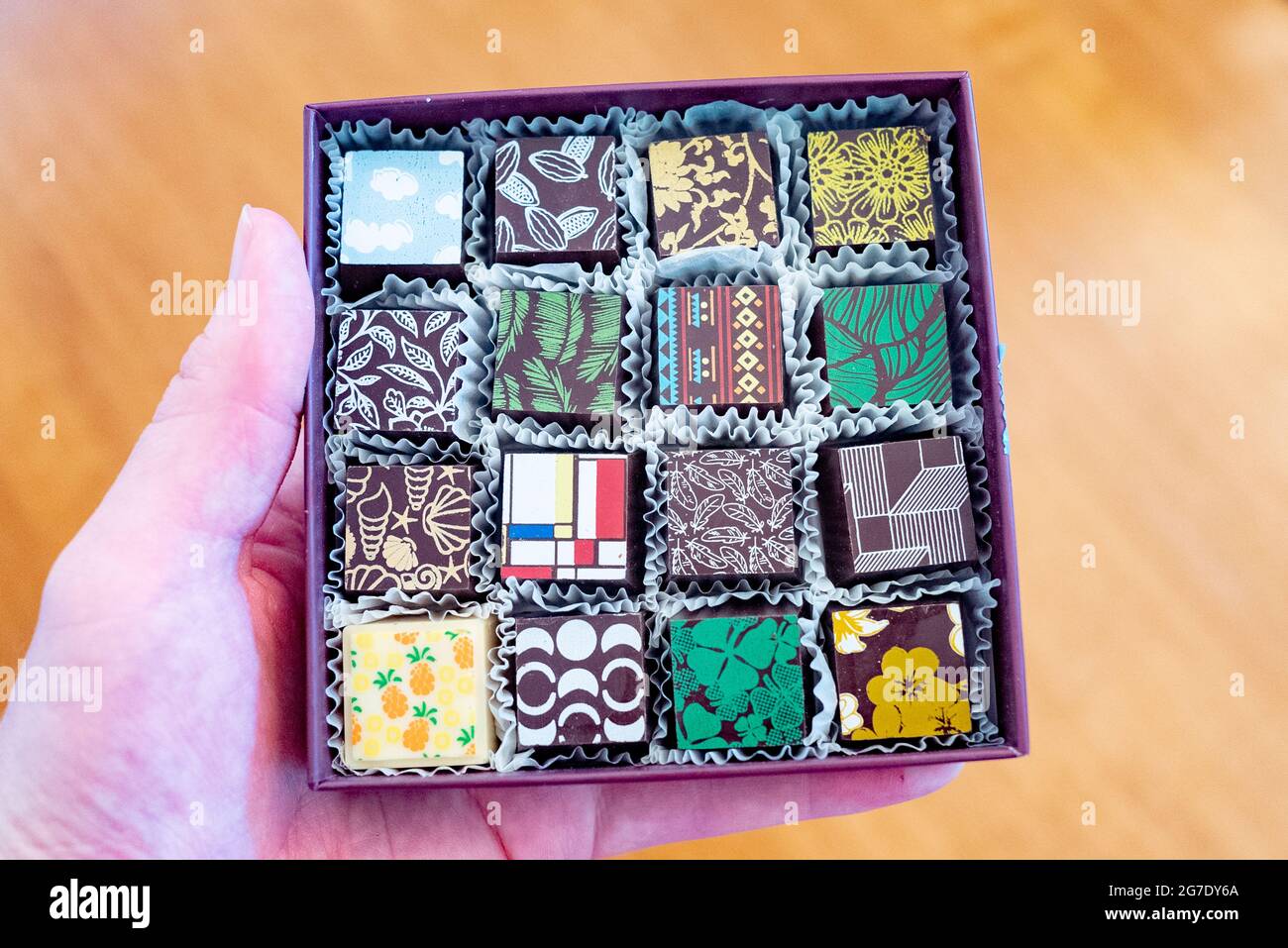 Colorful chocolates from Kokak Chocolates in the Castro, San Francisco