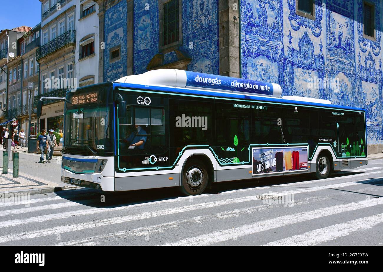 modern local bus, Public Transport, Porto, Portugal, Europe Stock Photo Alamy