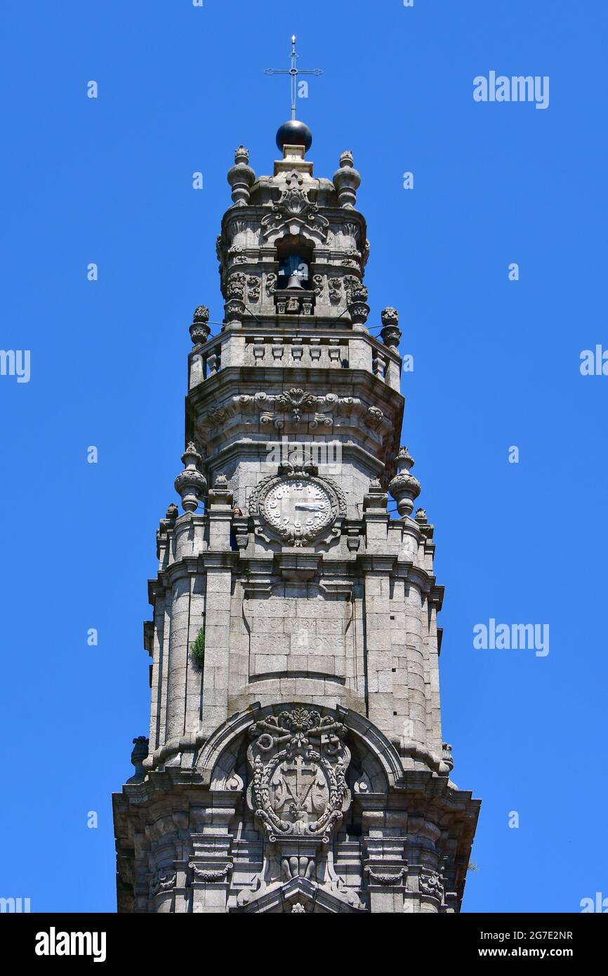bell tower, Torre dos Clérigos, Clérigos Church, Igreja dos Clérigos, Porto, Portugal, Europe Stock Photo
