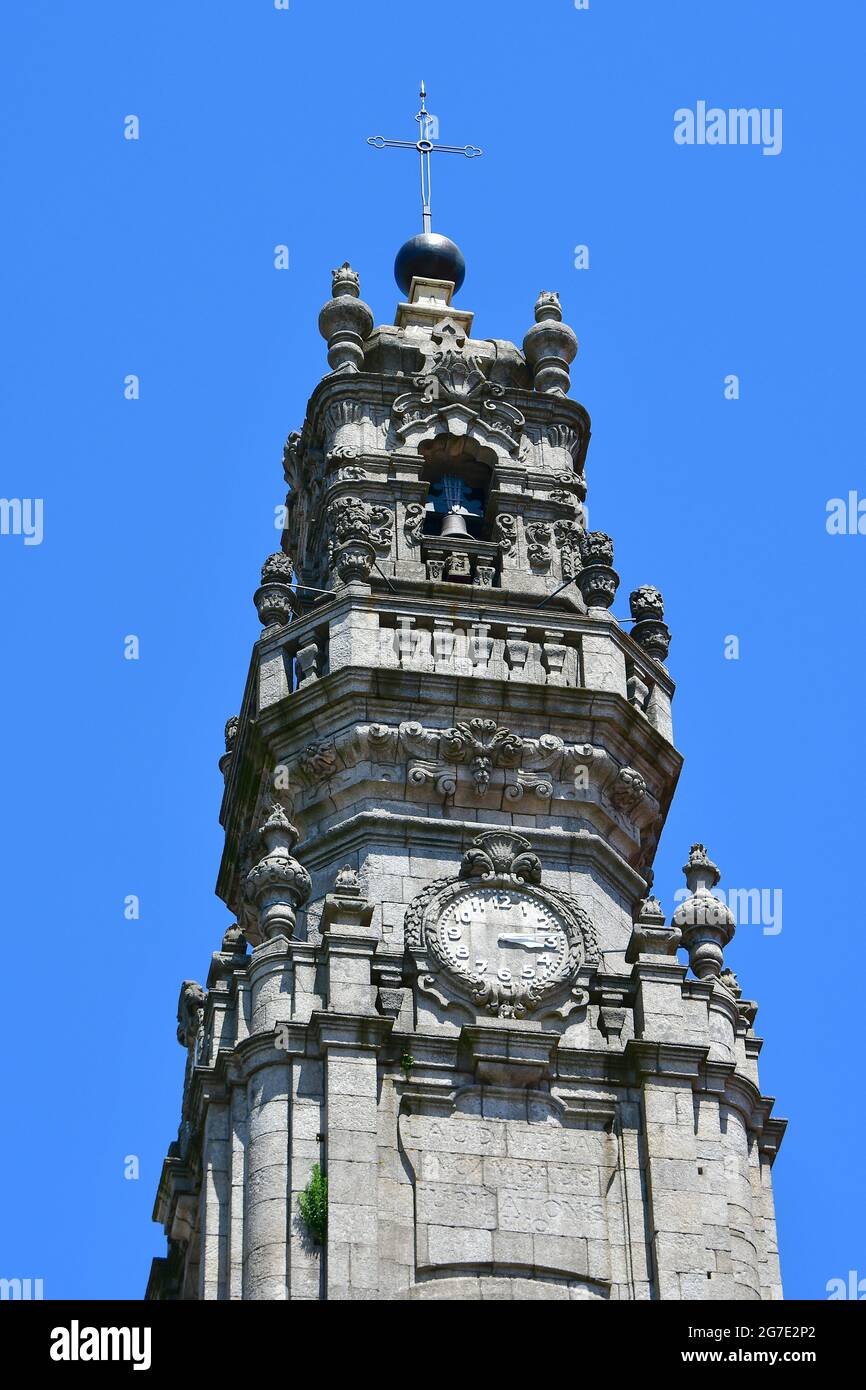bell tower, Torre dos Clérigos, Clérigos Church, Igreja dos Clérigos, Porto, Portugal, Europe Stock Photo
