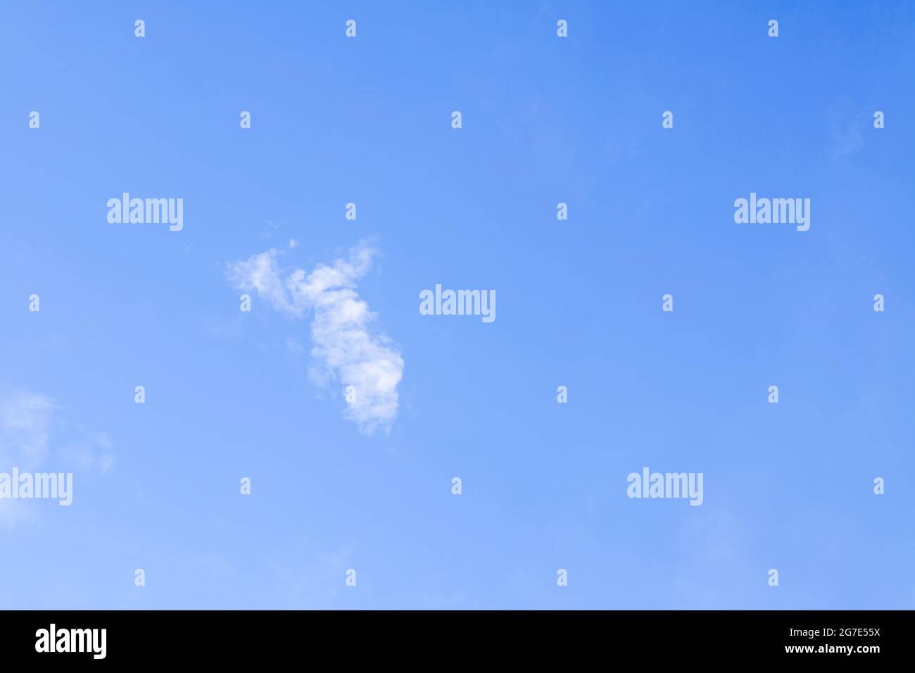 Blue sky with white clouds in sunny summer day Stock Photo - Alamy