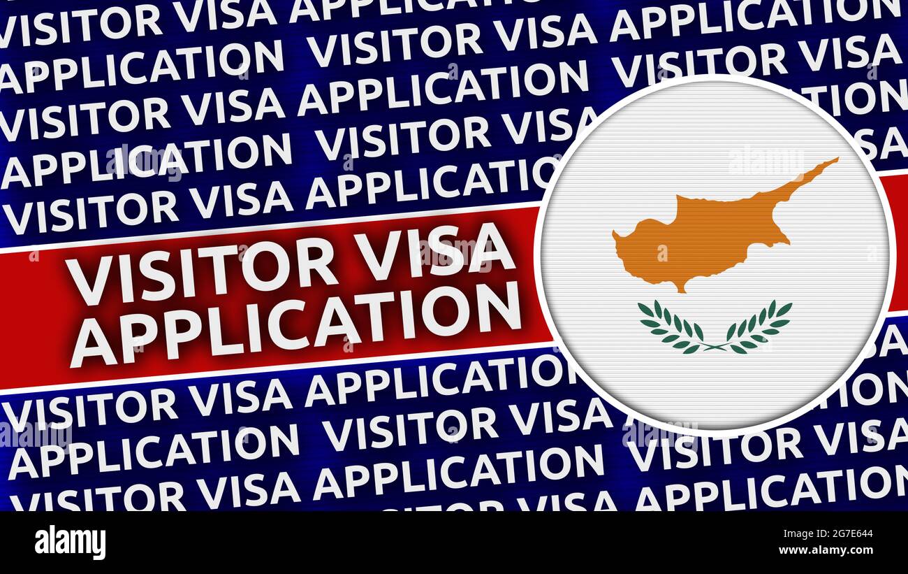 Cyprus Circular Flag with Visitor Visa Application Titles - 3D Illustration  Stock Photo - Alamy