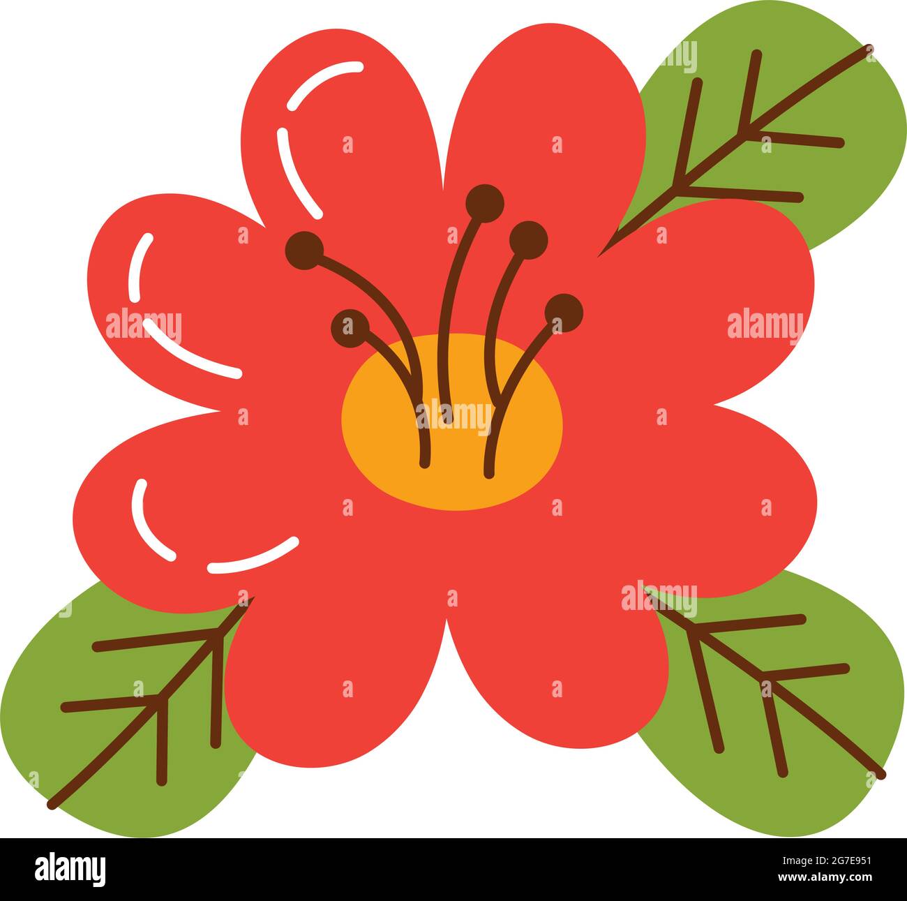 autumn red flower season nature icon Stock Vector Image & Art - Alamy