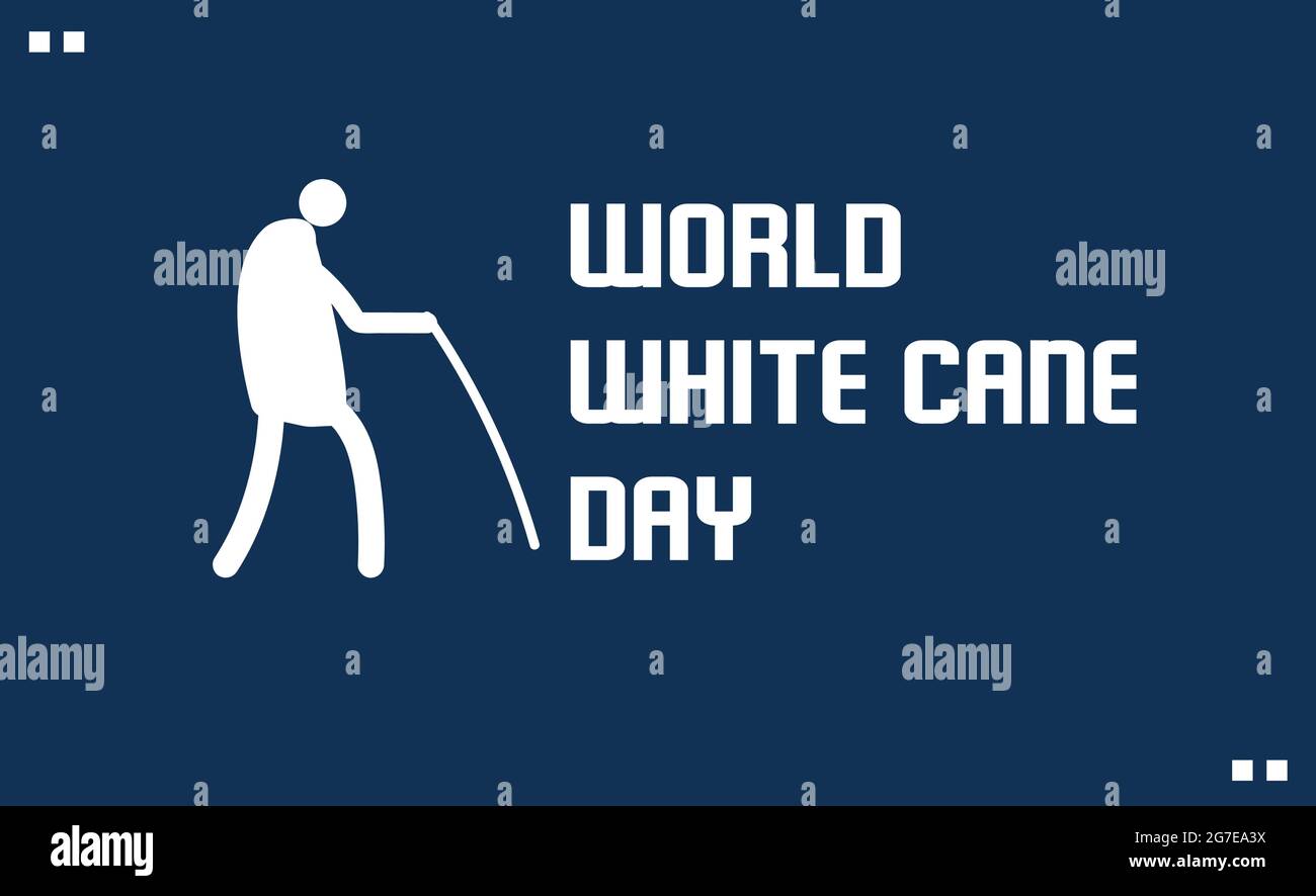 World White Cane Day vector template Stock Vector