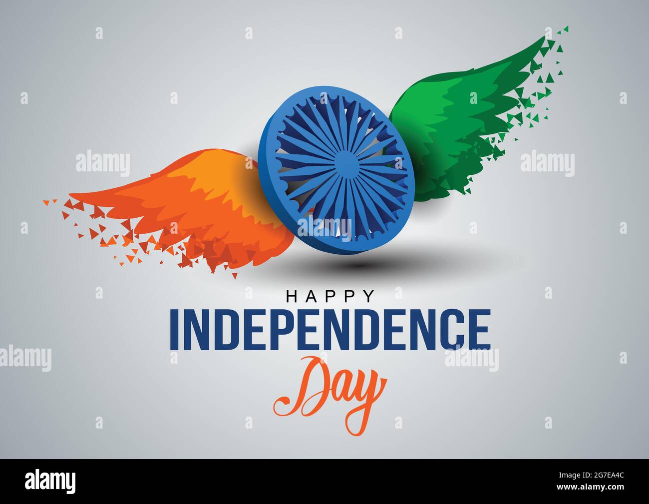 happy independence day India. 3d Ashoka chakra with Indian flag ...