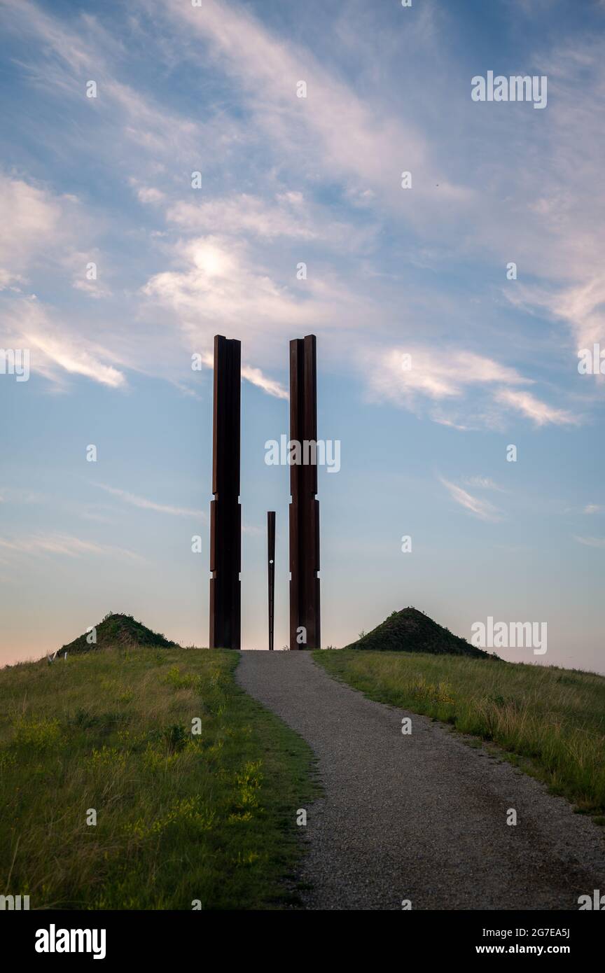 Calgary, Alberta - July 8, 2021: Features and grounds  at the Ralph Klein Park, Calgary, Alberta. Stock Photo