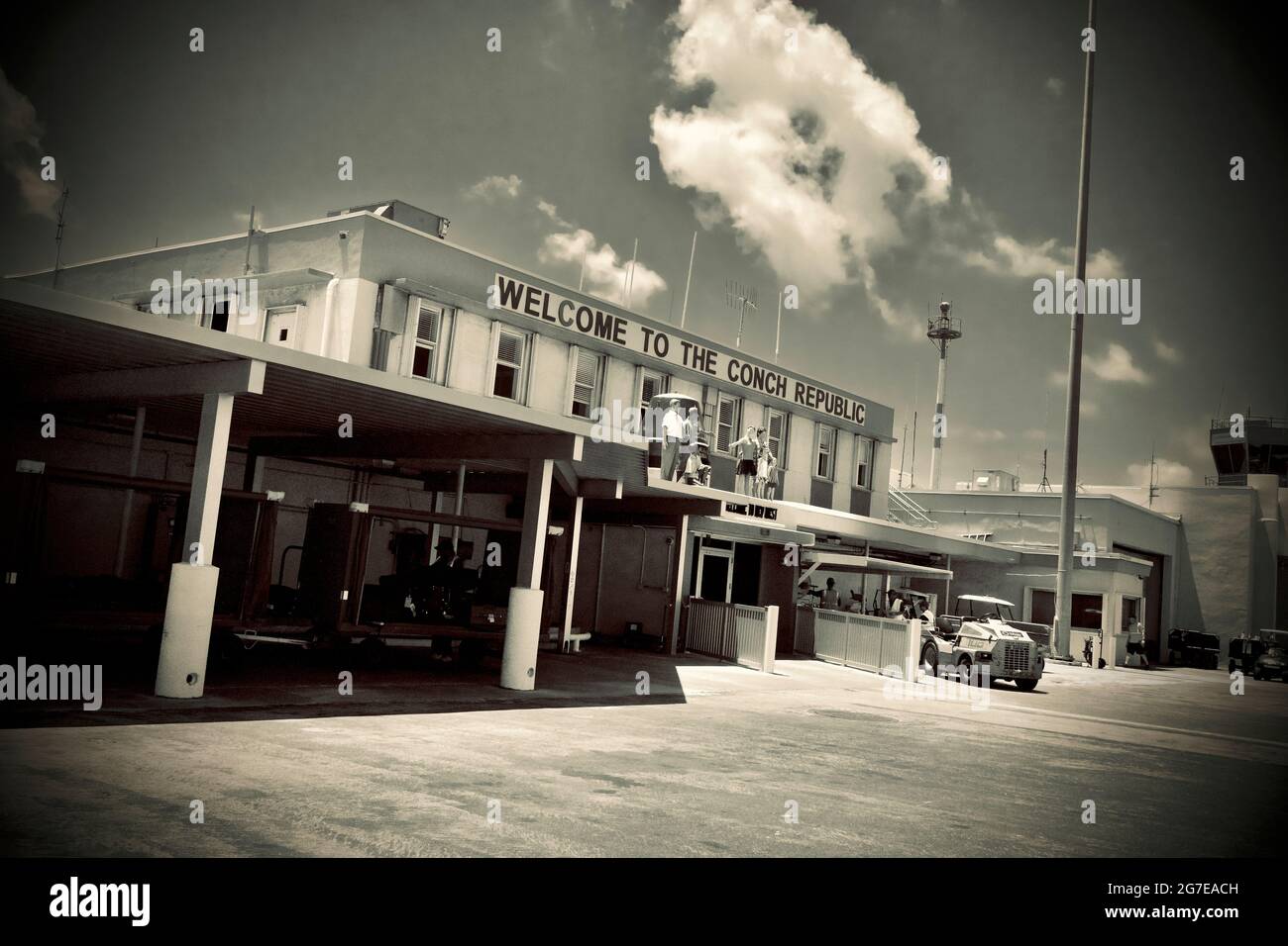 Key West International Airport in Key West, FL, Florida, USA. Facade of