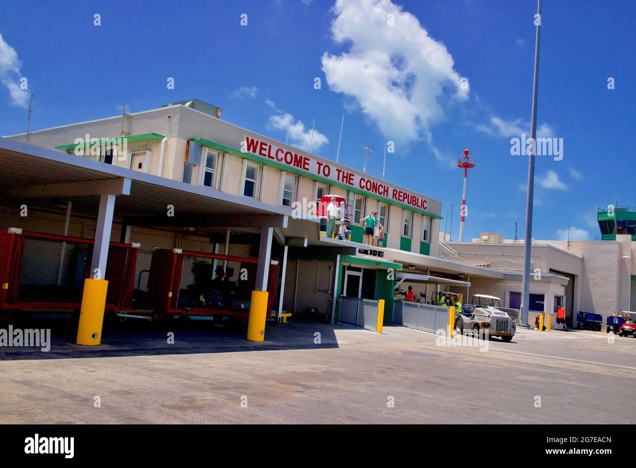 Key West International Airport in Key West, FL, Florida, USA. Facade of