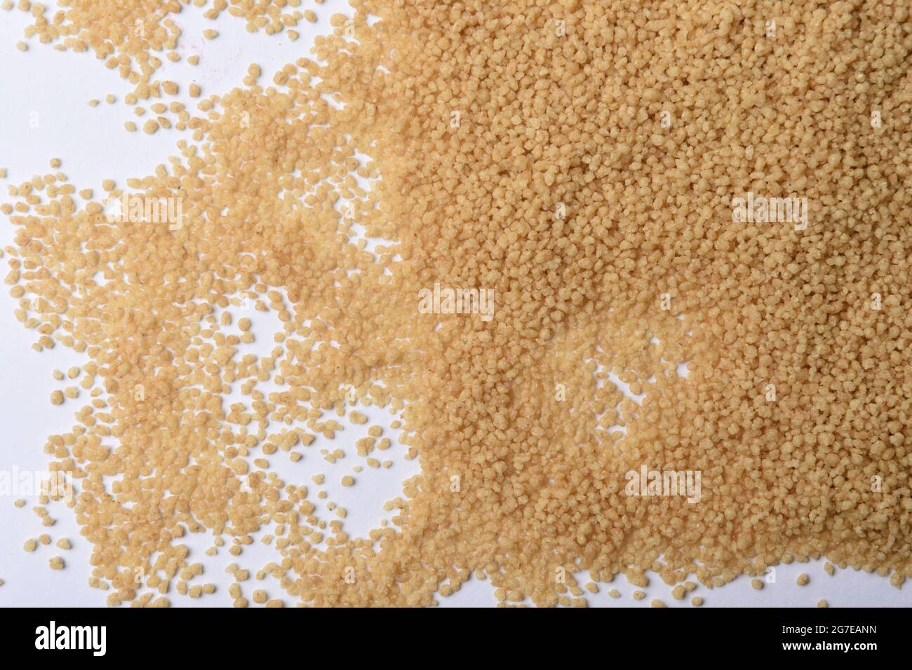 wholemeal cous-cous on white background Stock Photo