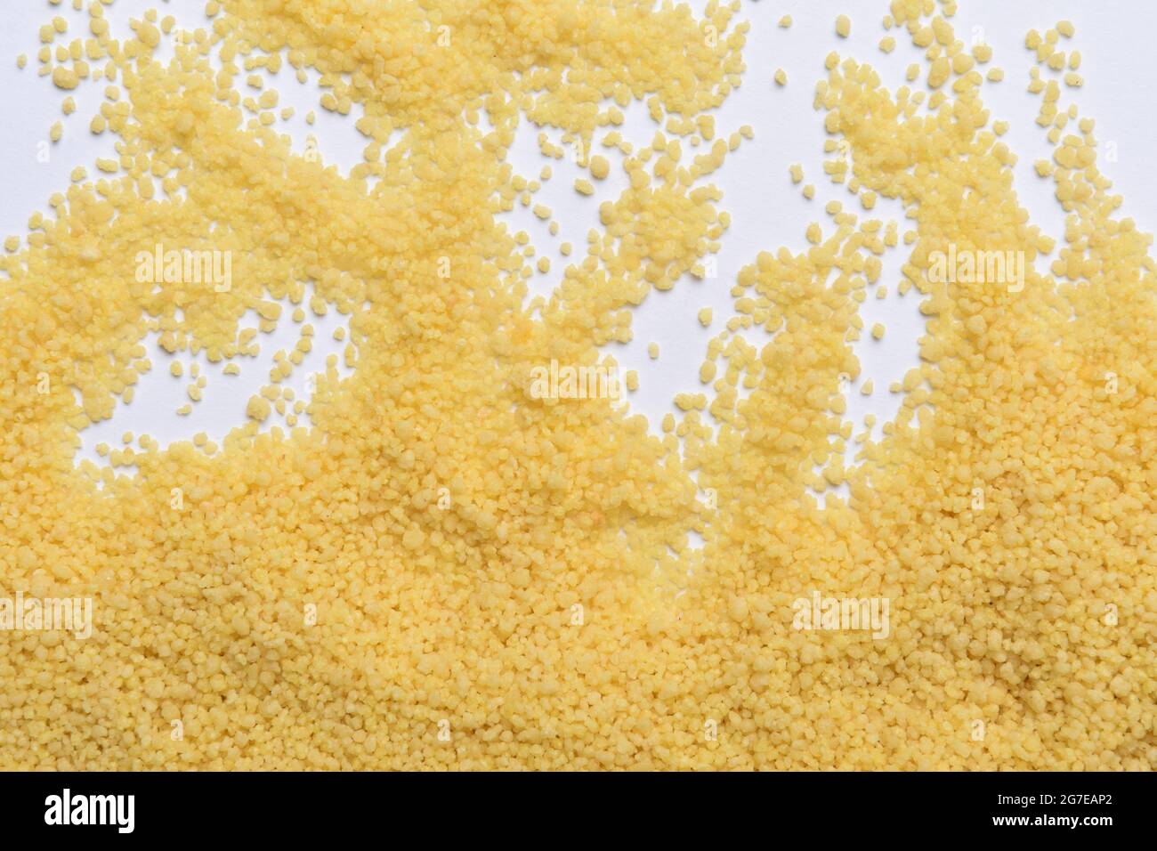 cous cous on white background Stock Photo