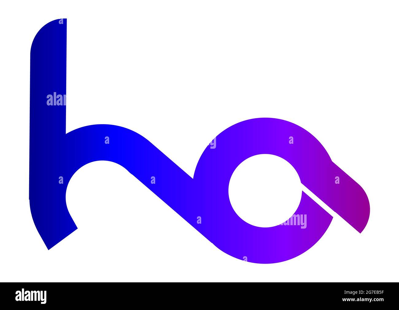 H A logo design Stock Photo