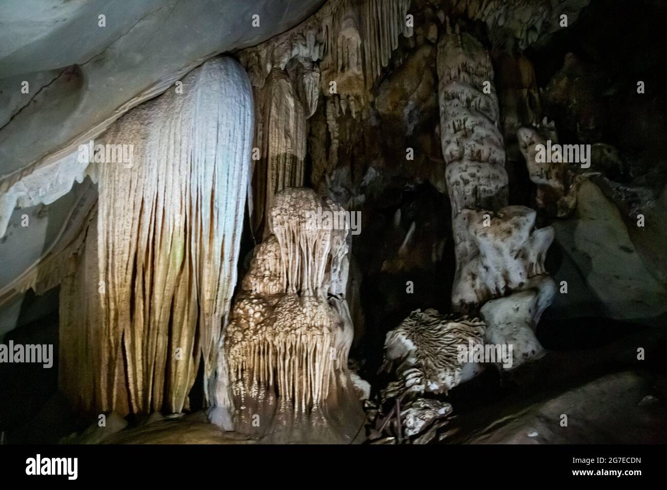 Lawa cave in Kanchanaburi, Thailand Stock Photo