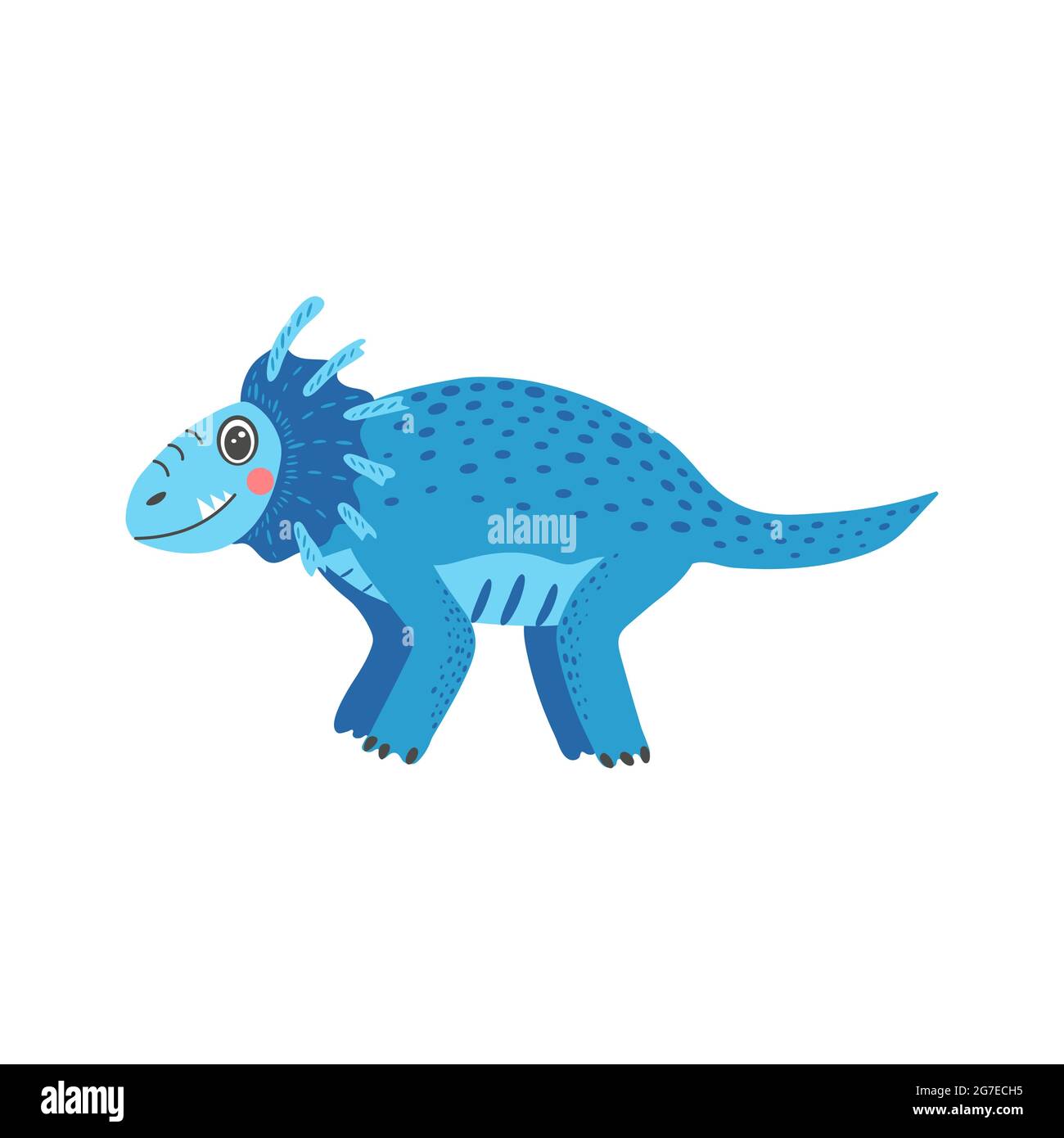 Cute colorful dinosaurs isolated on white background Stock Vector Image ...