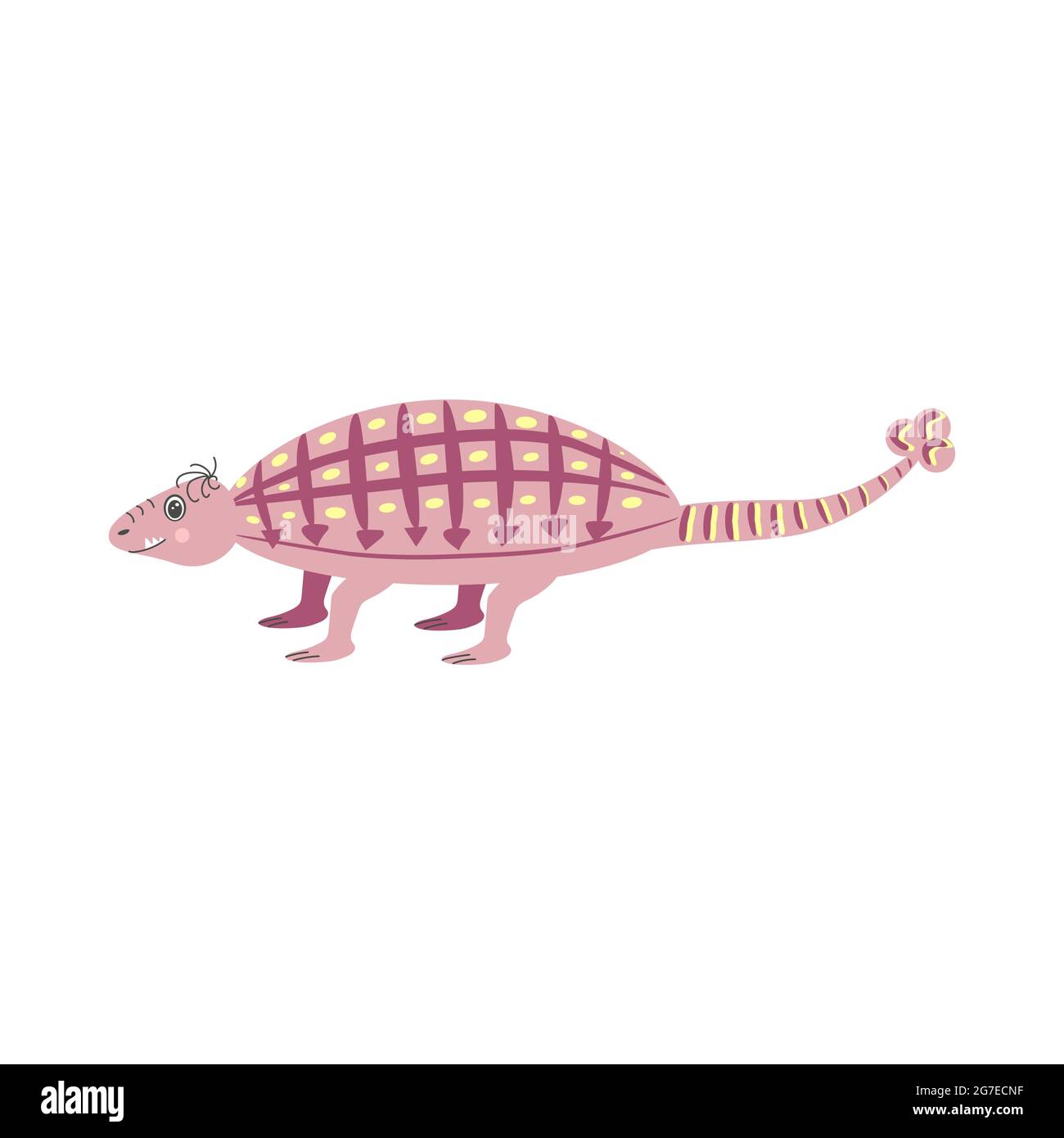 Cute colorful dinosaurs isolated on white background Stock Vector Image ...