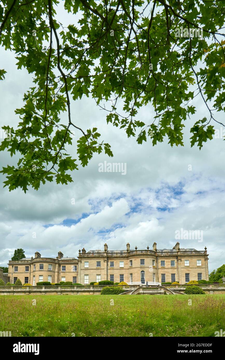 Possibly the finest stables in the world at Manderston House in the Scottish Borders. Stock Photo