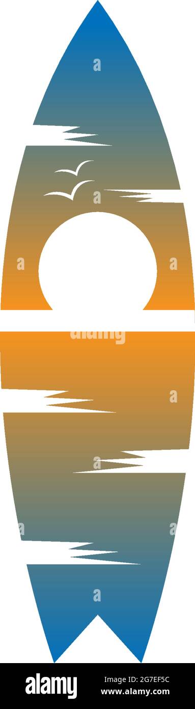 Surfing board icon logo design vector template illustration Stock ...