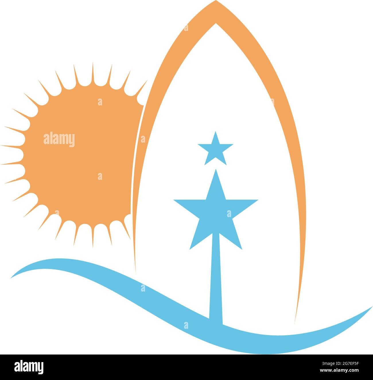 Surfing board icon logo design vector template illustration Stock Vector