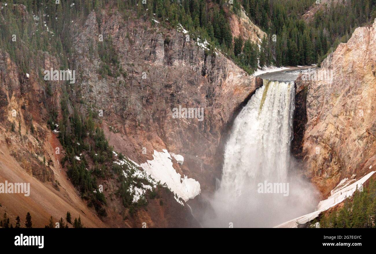 The Grand Canyon of Yellowstone Stock Photo