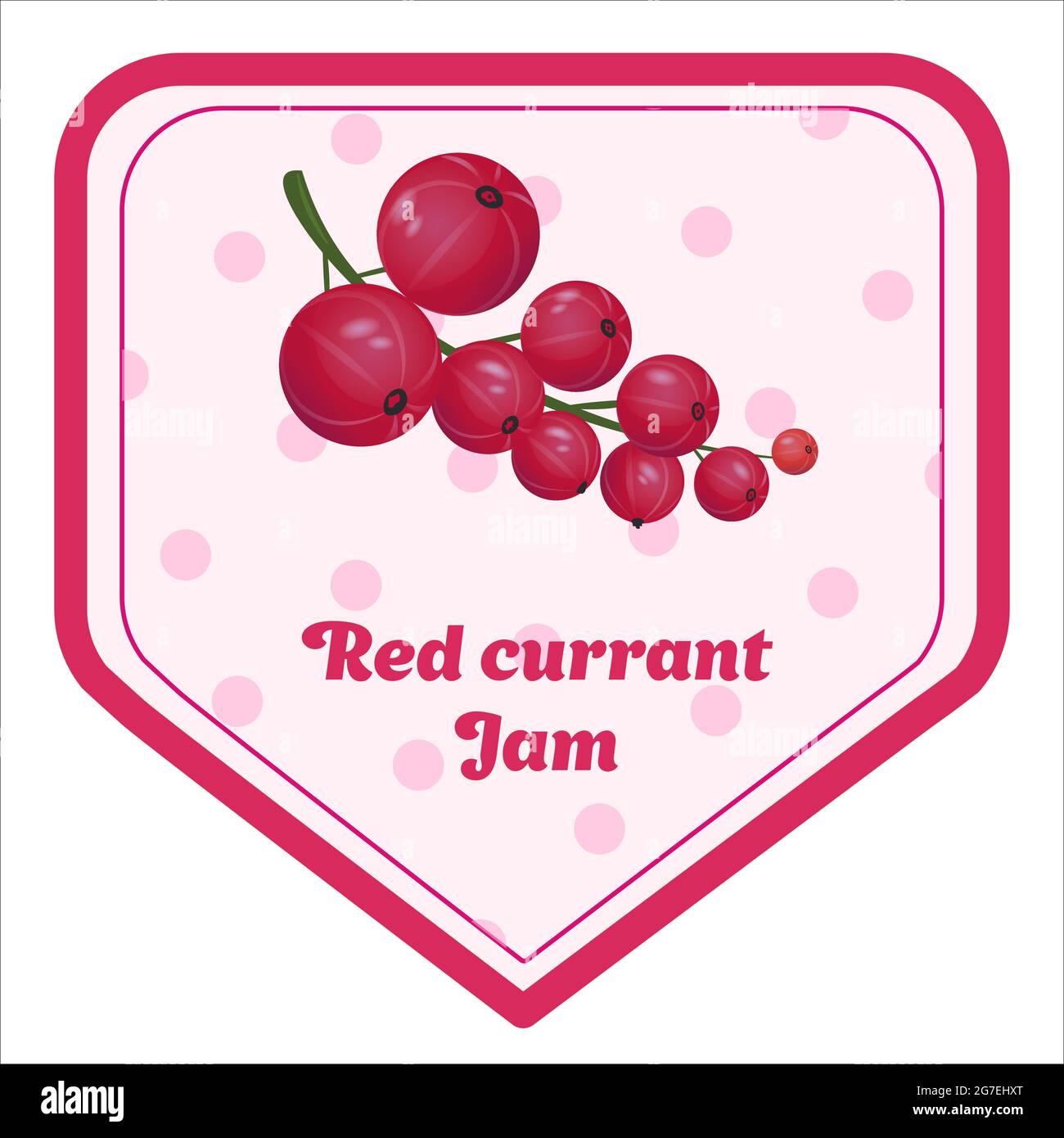 Vector label design of red currant jam Stock Vector Image & Art Alamy