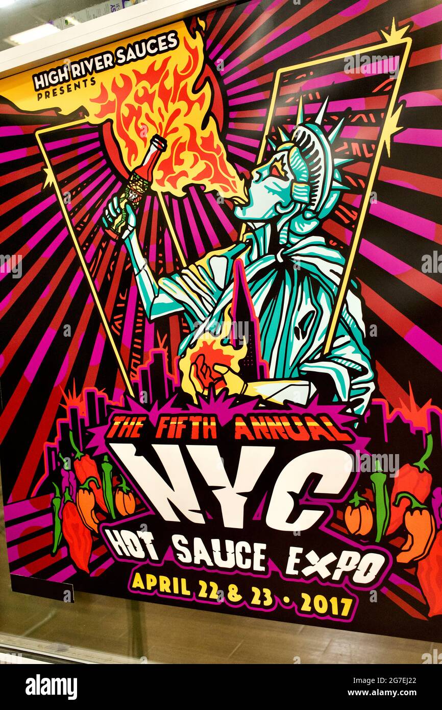 Poster for the NYC Hot Sauce Expo 2017 was held at the Brooklyn Expo