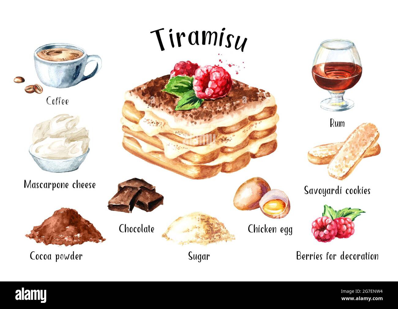Tiramisu ingredients Cut Out Stock Images & Pictures Alamy