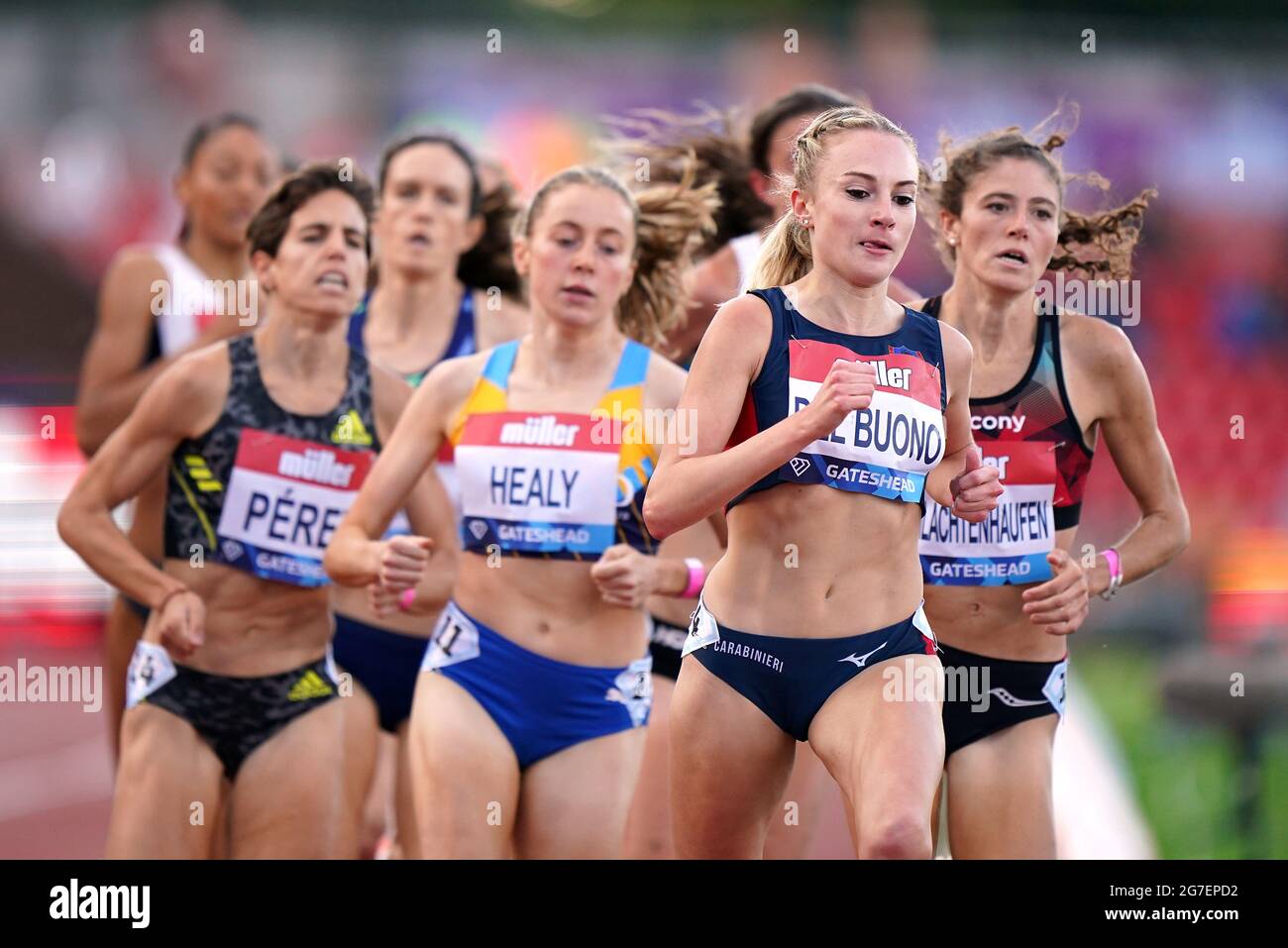 Italy’s Federica Del Buono competes in the Women’s 1 mile during the Muller British Grand Prix meeting in the Wanda Diamond League at Gateshead International Stadium. Picture date: Tuesday July 13, 2021. Stock Photo
