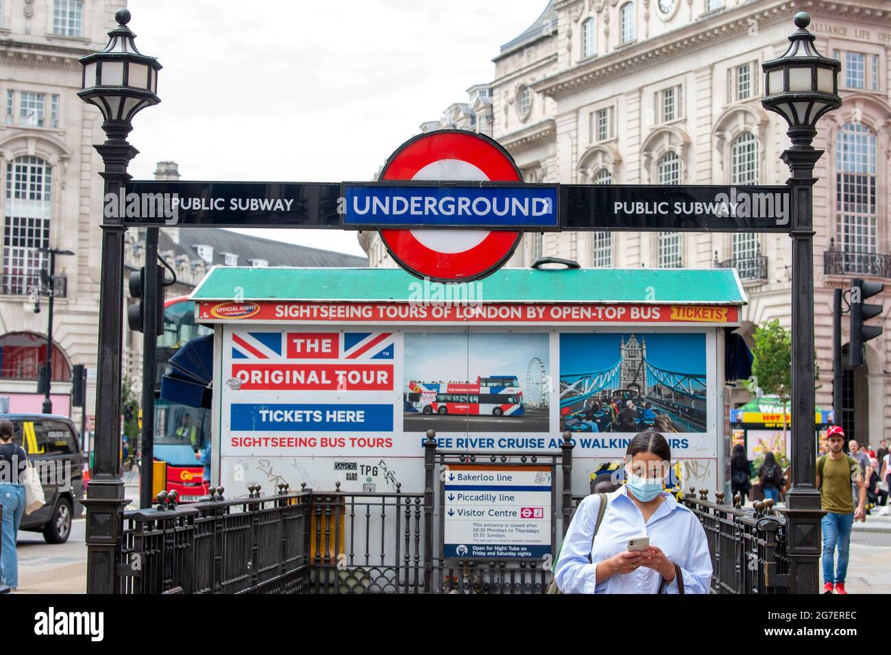 Piccadilly circus underground exit hi-res stock photography and images -  Alamy
