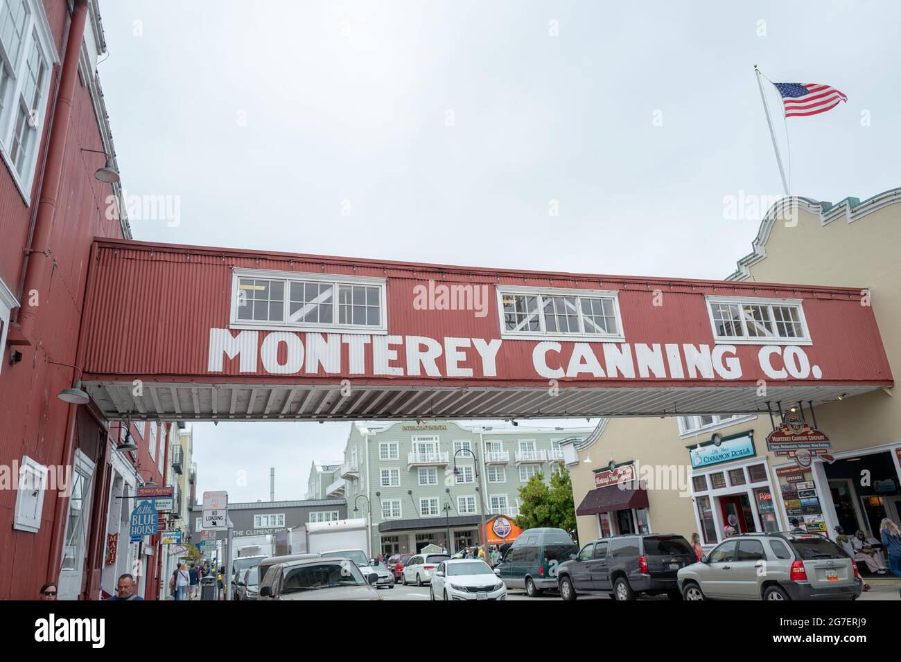 Monterey Canning Company bridge on Cannery Row in downtown Monterey