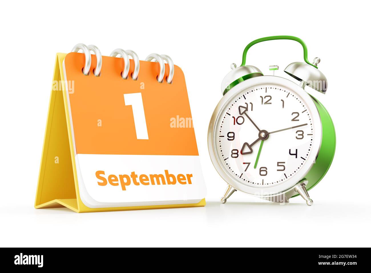 School Calendar for September, 1st Stock Photo