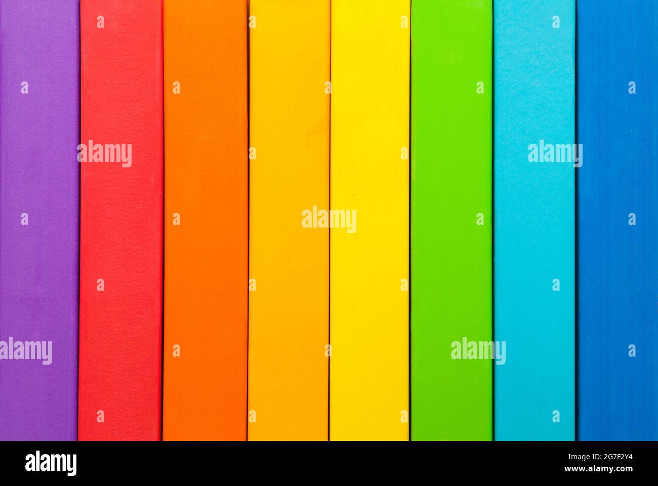 Rainbow Art Pastels Sticks Background Texture. Stock Photo