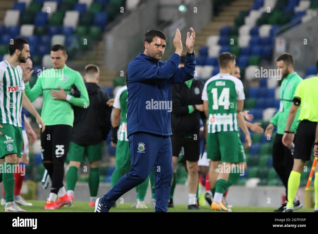 Linfield FC Fans - Champions League second qualifying round draw:  Ferencvaros or Preliminary round winner vs Zalgiris Vilnius or Linfield  #UCL