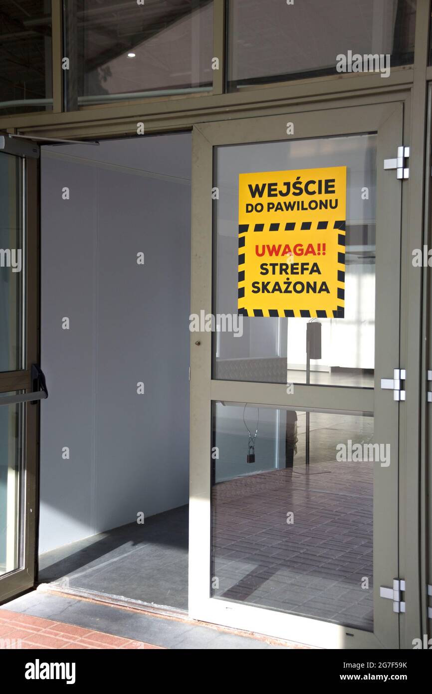 Vaccination point in a hospital in Poland Stock Photo