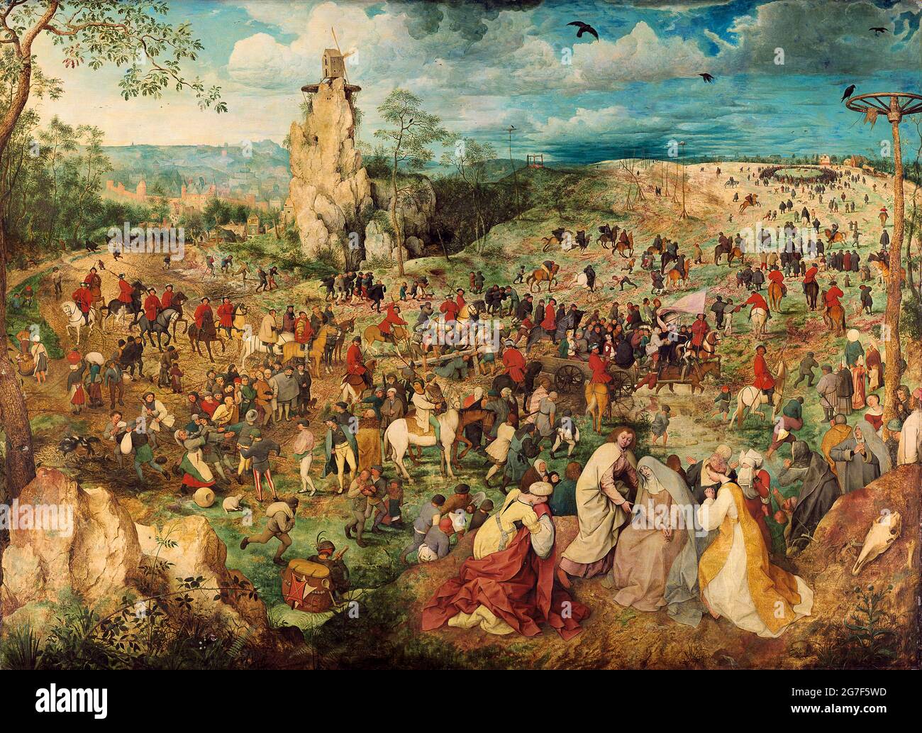 The Procession to Calvary, 1564, by Pieter Brueghel the Elder Stock Photo