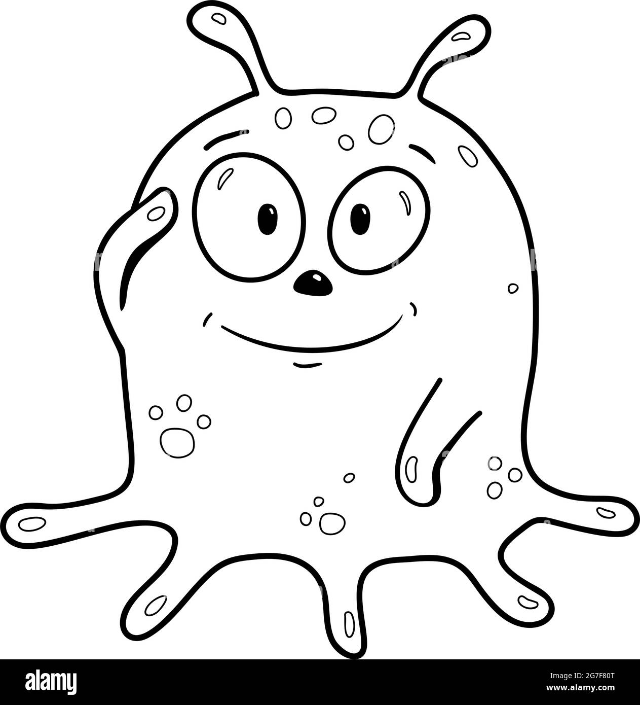 Monster Slime Coloring Page Kids Stock Vector (Royalty Free