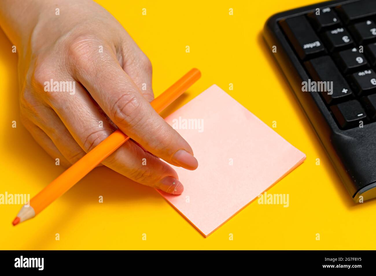 Hands Pointing Pressing Computer Keyboard Keys Typewriting New Ideas