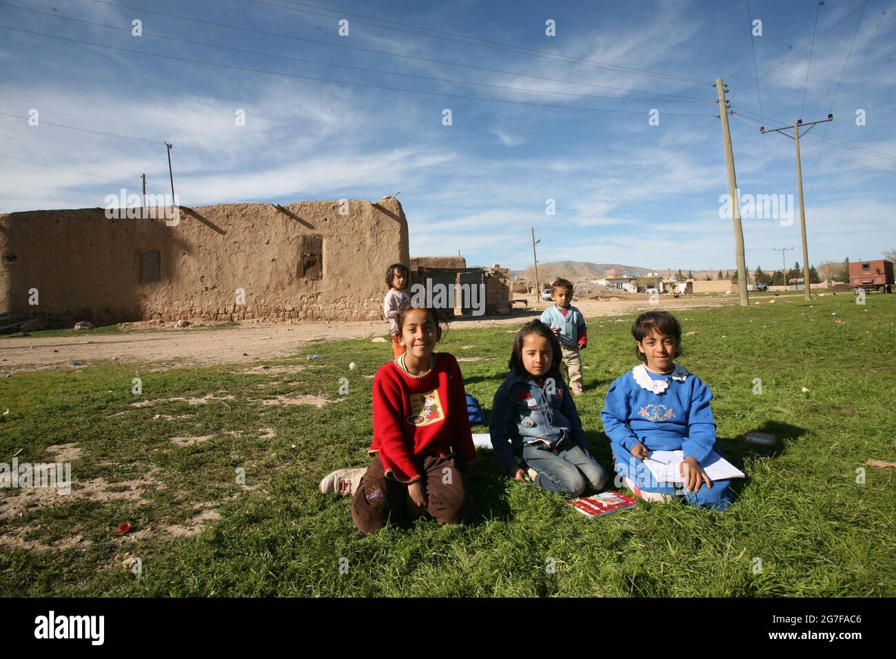 MARDIN, TURKEY - MARCH 22: Turkish scholl girls at Kiziltepe District on March 22, 2010 in Mardin, Turkey. Stock Photo