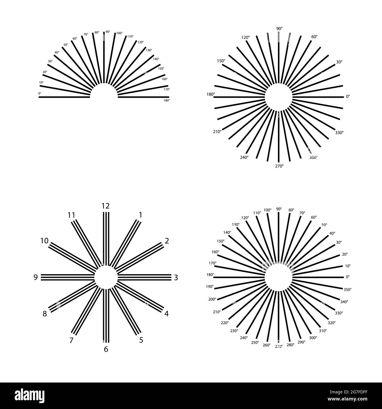 Eye astigmatism test grid. Oculist Vector printable chart retina ...
