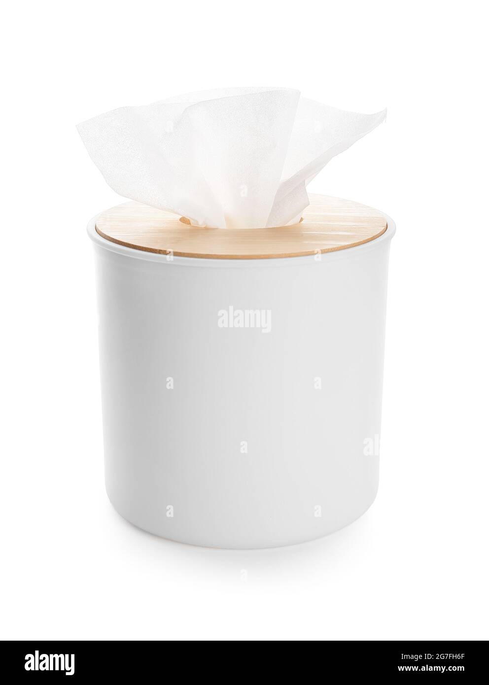 Stylish tissue box on white background Stock Photo - Alamy